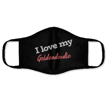 Discover I Love My Goldendoodle Face Masks