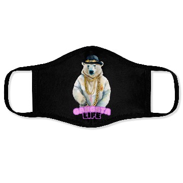 Discover Gangsta Life Polar Bear Face Masks