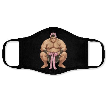 Discover Coquette Bow Sumo Wrestling Japanese Sumo Wrestler Face Masks