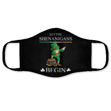Discover Let The Shenanigans Begin Clovers St Patrick's Day Face Masks