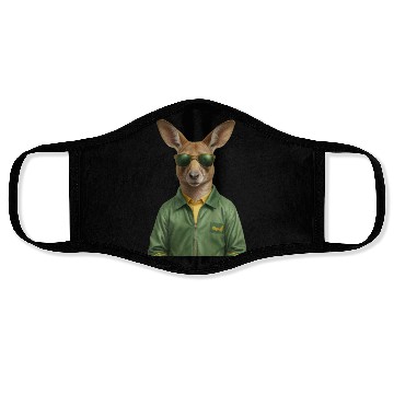 Discover Green and Gold Kangaroo 3 Face Masks