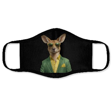 Discover Green and Gold Kangaroo 7 Face Masks