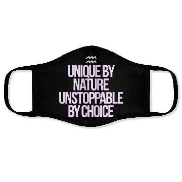 Discover Unique By Nature Aquarius Character Zodiac Face Masks