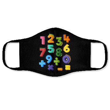 Discover Funny Numbers Day Maths Back To School Teacher Kid Face Masks