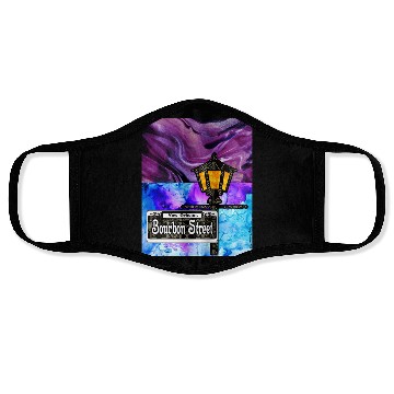 Discover Purple Bourbon Street Lamp Post Face Masks