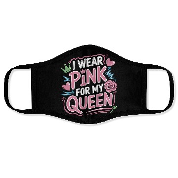 Discover I Wear Pink For My Queen 9 Face Masks