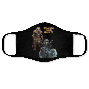 Discover Funny Gorilla and Monkeys – What the Heck Design Face Masks