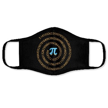 Discover Funny Pi Day Spiral Pi Math for Pi Day 3.14 Face Masks