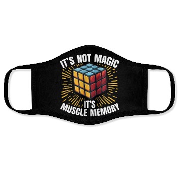 Discover It’s Not Magic It’s Muscle Memory Puzzle Cube Face Masks