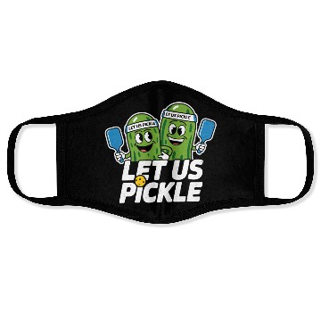 Discover Funny Pickleball Cucumber Lover Ball Sport Face Masks
