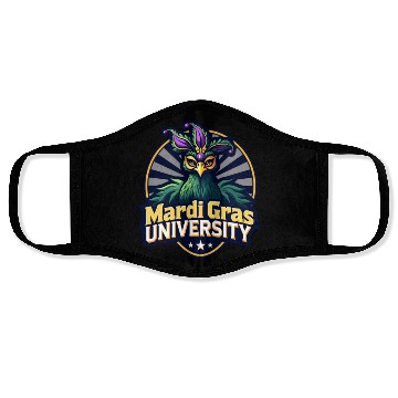 Discover Mardi Gras University Peacock Women's Mardi Gramas Face Masks