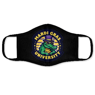 Discover Mardi Gras University Alligator Men's Mardi Gras Face Masks