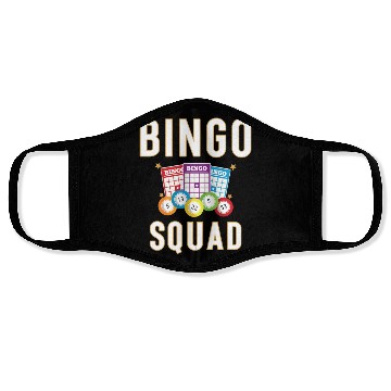 Discover Bingo Squad Bingo Card Player Gift Face Masks