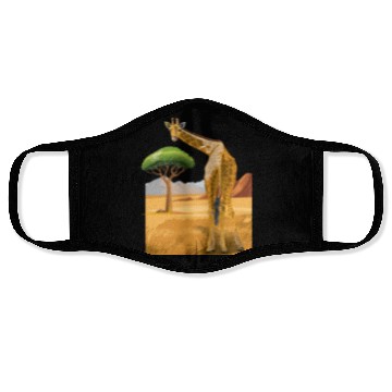 Discover Giraffe looks friendly Face Masks