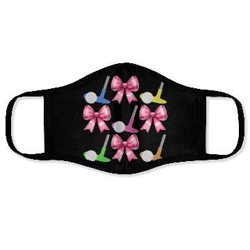 Discover Coquette Bow Mini Golf Golfer Mothers Day Face Masks