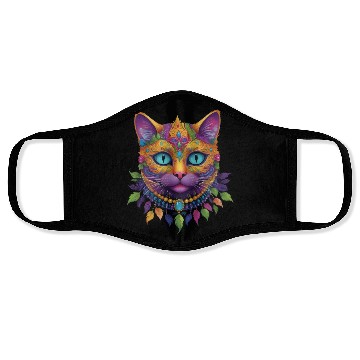 Discover Cute Cat Mardi Gras Carnival Cat Lover Face Masks