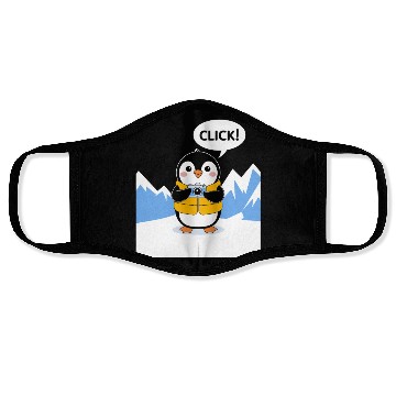 Discover Penguin Photographer Click Adventure Face Masks