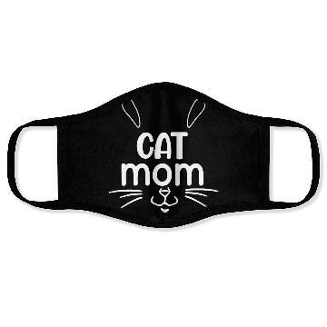 Discover Cat Mom Whisker Design Face Masks
