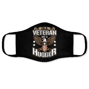 Discover Dysfunctional Veteran I'm A Veteran Not A Hugger Face Masks