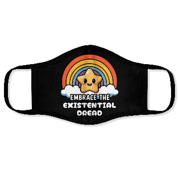 Discover Embrace The Existential Dread Rainbow Star Face Masks