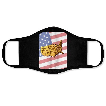 Discover USA Map with Flag in Background Face Masks
