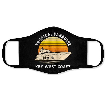 Discover Florida TROPICAL PARADISE KEY-WEST COAST Face Masks