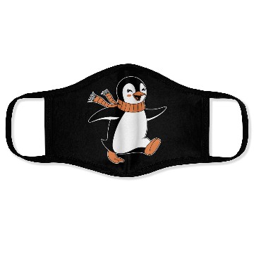 Discover Happy Penguin Running Jogging Adventure Face Masks
