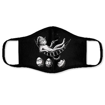 Discover Easter Cat Chill Mode Face Masks