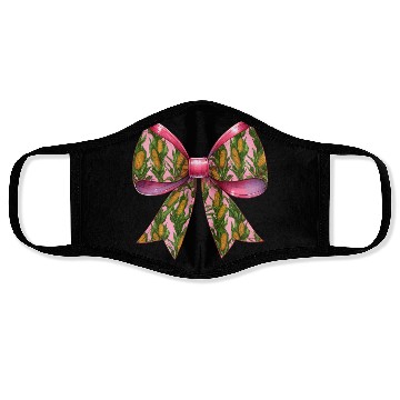 Discover Coquette Bow Corn Pattern Farmer Farming Face Masks