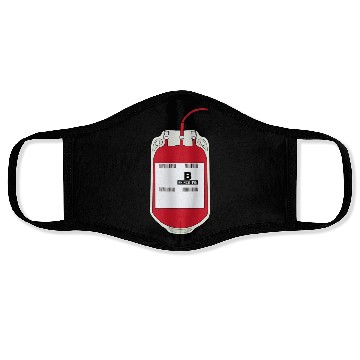 Discover B Positive Blood Bag Face Masks