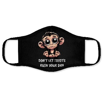 Discover Sad monkey emotional loyal chimpanzee Face Masks