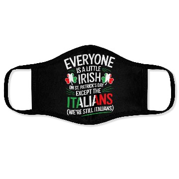 Discover Italian St Patrick Day Funny Irish Shamrock Face Masks