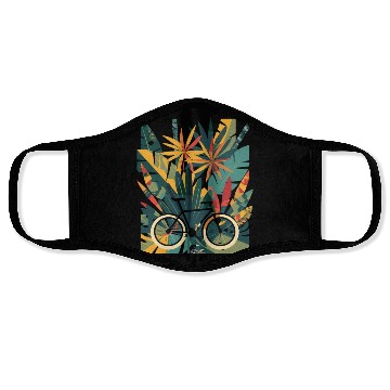 Discover Cycling Comic Look Face Masks