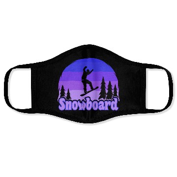 Discover snowboard snowboarding Face Masks
