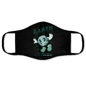 Discover Earth First Retro Cartoon Face Masks