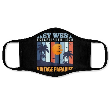 Discover KEY-WEST ESTABLISHED 1828 VINTAGE PARADISE Face Masks