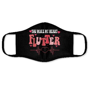 Discover You Make My Heart Flutter Valentine nurse Celebra Face Masks