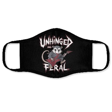 Discover Unhinged And Feral Possum Feral Unhinged Face Masks