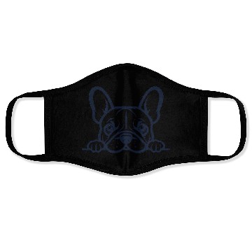 Discover French Bulldog Frenchie Sweet Face Face Masks