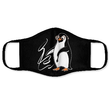 Discover Penguin Calligraphy Enthusiast Art Face Masks
