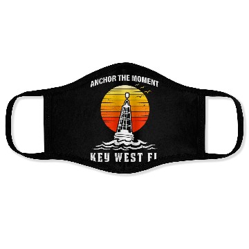 Discover West Keys ANCHOR THE MOMENT KEY-WEST FL Face Masks