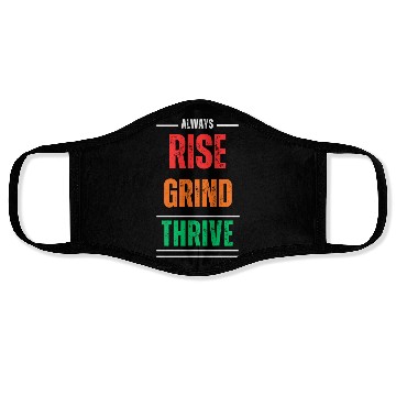 Discover Rise, Grind, Thrive – The Resilience Mindset Face Masks