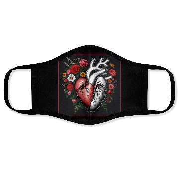 Discover Flower Heart Spring by Tobe Fonseca Face Masks