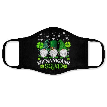 Discover Shenanigans Squad St Patricks Day Gnomes Irish Face Masks
