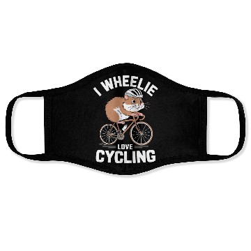Discover I Wheelie Love Cycling Hamster Fun Face Masks
