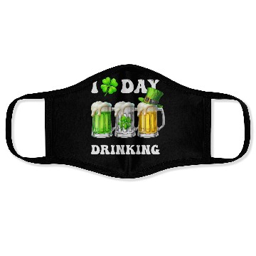 Discover I Love Day Drinking Beer Shamrock St Patrick’s Day Face Masks