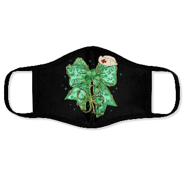 Discover Coquette Patricks Day Bow Nurse Shamrock Lucky Face Masks