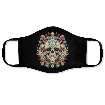 Discover Psychedelic Skull Art Face Masks