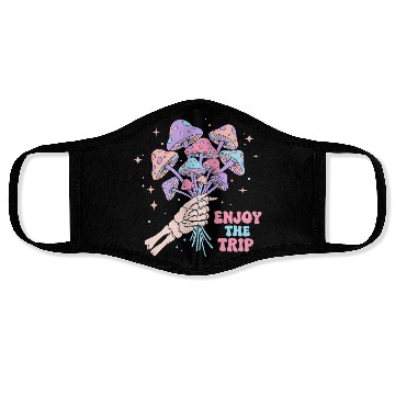 Discover Psychedelic Mushrooms with Skeleton Hand Face Masks