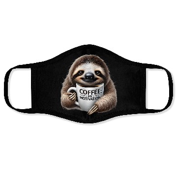 Discover Sleepy Sloth Coffee Motivation Face Masks